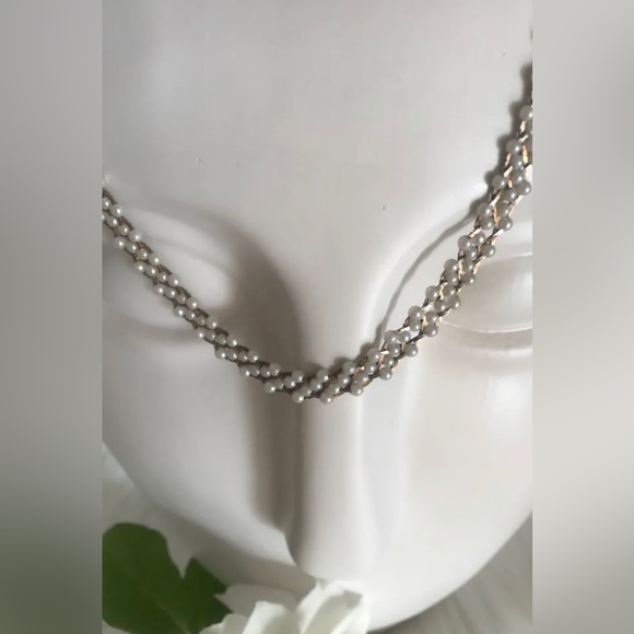 Designer made necklace • France• gold plated chain ~length:18.5” - Picture 4 of 6